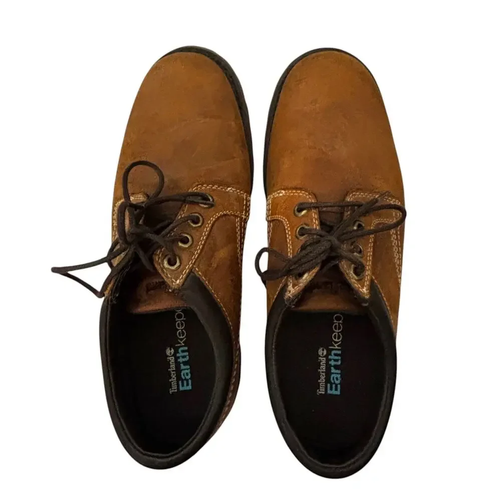Timberland Men's Earthkeepers Oxford Nubuck Leather Shoes Brown Size 9